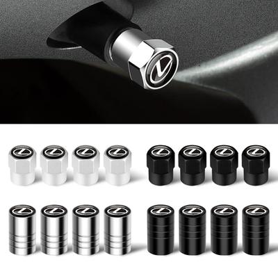 4 Pièces Bouchons de Valve de Pneu de Voiture Cache-Tige d'Emblème Accessoires Pour LS LC IS350 ES300h ES300 IS250 IS220d NX350h RX GS350 CT200h LX