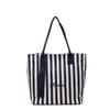Hot-selling striped canvas bag women's new large-capacity class tote bag shoulder tote bag
