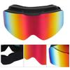 Gogle Narciarskie Dwuwarstwowe Przeciwmgielne Odporne na UV Szerokie Pole Widzenia Odporne na Uderzenia Gogle Snowboardowe Czarne Piaskowe Czerwona Soczewka