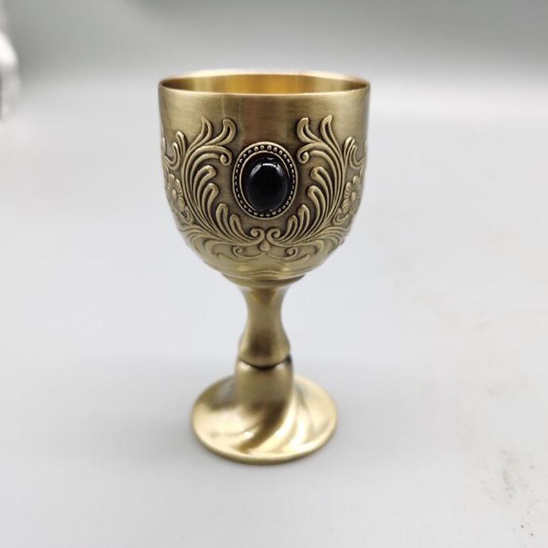 Copperware Brass Rose Wine Cup Brass High Wine Cup Home Tableware Copper Cup Can Be Used Wine Cup Crafts