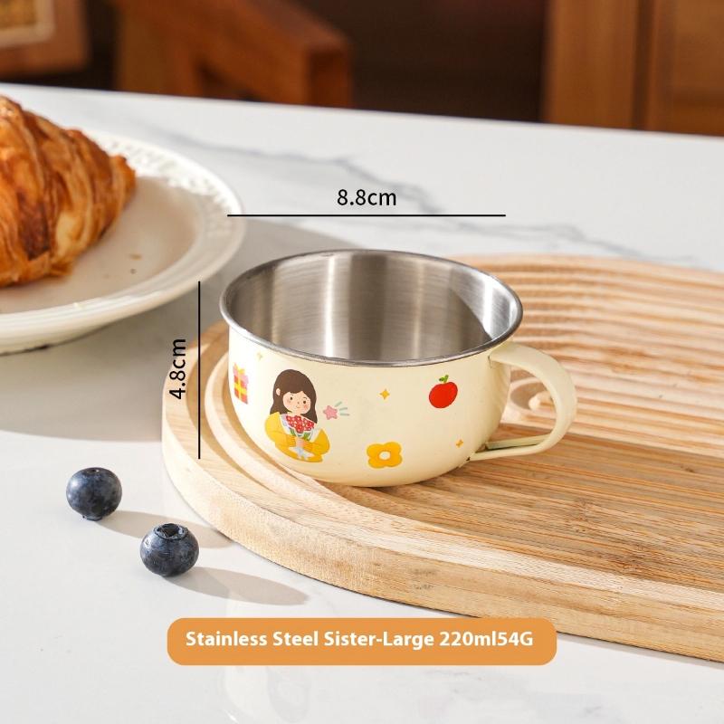 80/220Ml Stainless Steel Water Cup Mug For Kids Anti Scalding Milk Coffee Cup Mini Cute Drinking Mug Coffee Cups