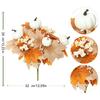 Foam Pumpkin Artificial Flower Bouquet Silk Leaves Halloween Decorative Flower  Thanksgiving