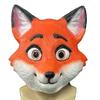 Cute, fiery red fox headband Halloween latex animal masks cos Performance costumes and props for parties