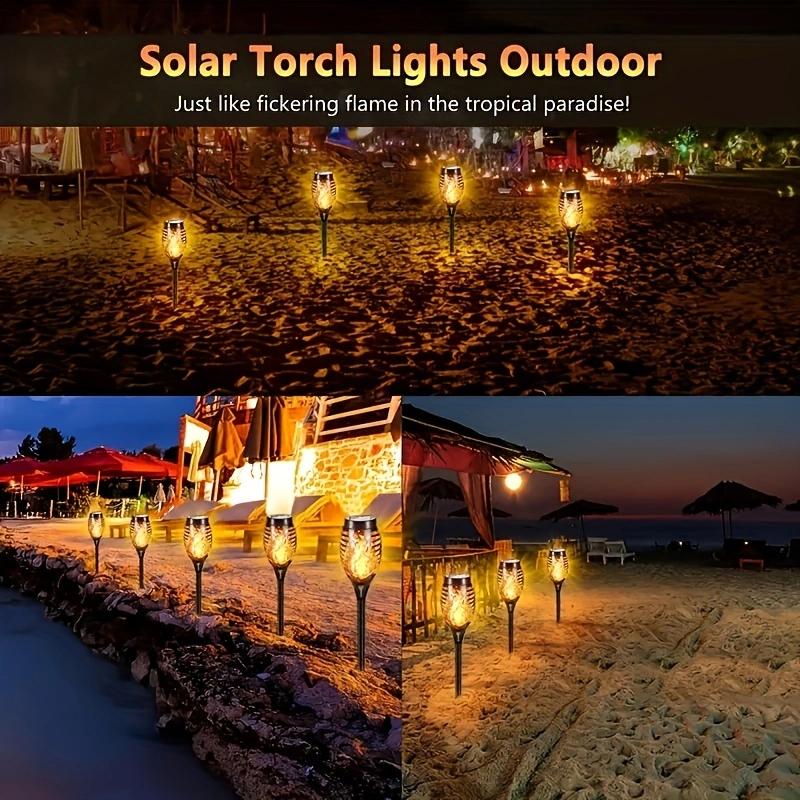 1/2/4pcs 12LED Solar Flame Light Outdoor Torches Landscape Lamp For Outdoor Courtyard Garden Yard Halloween Decorations