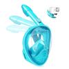 Kids Foldable Snorkel Mask All-in-One Swimming Goggles Anti-choke Adjustable Portable