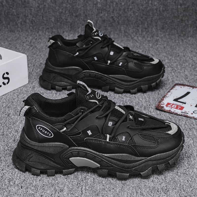 Мужские кроссовки дышащие кроссовки 2023 мужские удобные черные повседневные кроссовки — фото 3