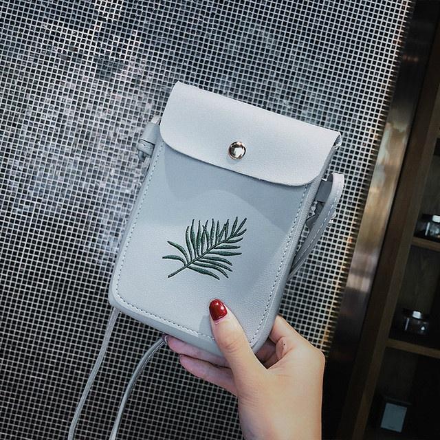 Сумки для женщин с вышивкой растений Простая ретро-сумка Женская сумка через плечо — фото 8