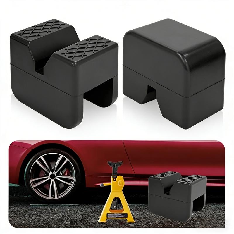 2/1Pcs Floor Jack Pad Rubber Universal Slotted Guard Portable Anti Slip Vehicle Square Accessories Frame Rail Car Repair Adapter