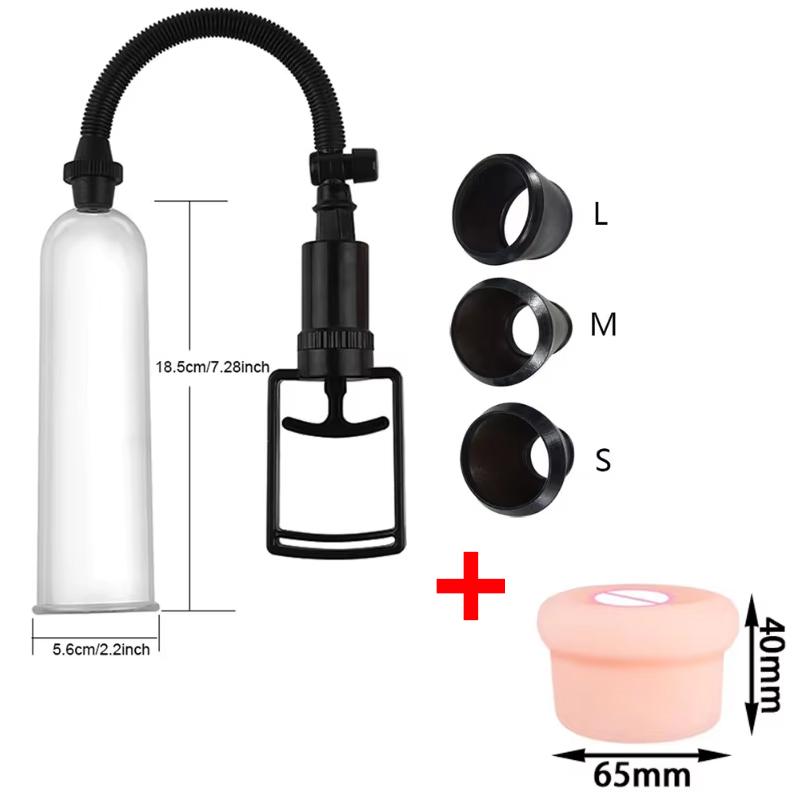 Male Penis Pump Manual Penis Enlarger Enhancement Erection SexToys For Man Vacuum Pump Big Dick Trainer Male Lasting Masturbator