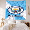 Manchester City Benutzerdefinierte Ihr Name Wanddekoration Wandteppich Kunst Für Haustier-Gedenken Geburtstag Hochzeitsparty Kulisse Familien Geschenk