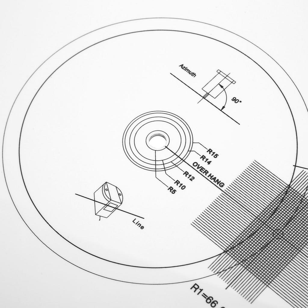 Turntable Cartridge Alignment Protractor Mat Prevent Slip Static Shockproof Phonograph Protractor
