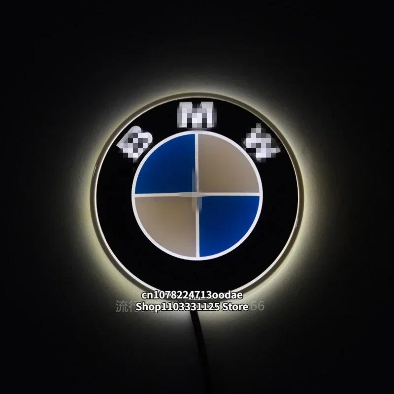 82mm Car Hood Badge LED Beacon Trunk Lighting Emblem Suitable for BMW Car Modification Accessories