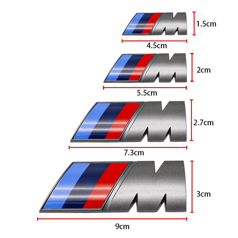ABS Car Fender Side Emblem Rear Trunk Badge M Logo Sticker For BMW M3 M5 VB21 M6 X2 X3 F30 F20 E34 E90 X6 E46 G20 E36 G30 Accessories