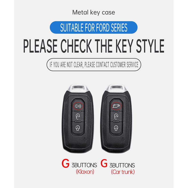 Zinc Alloy Car Smart Key Case Cover Shell Keyless Protector Holder Fob for Ford Territory EV Keychain Remote Accessories