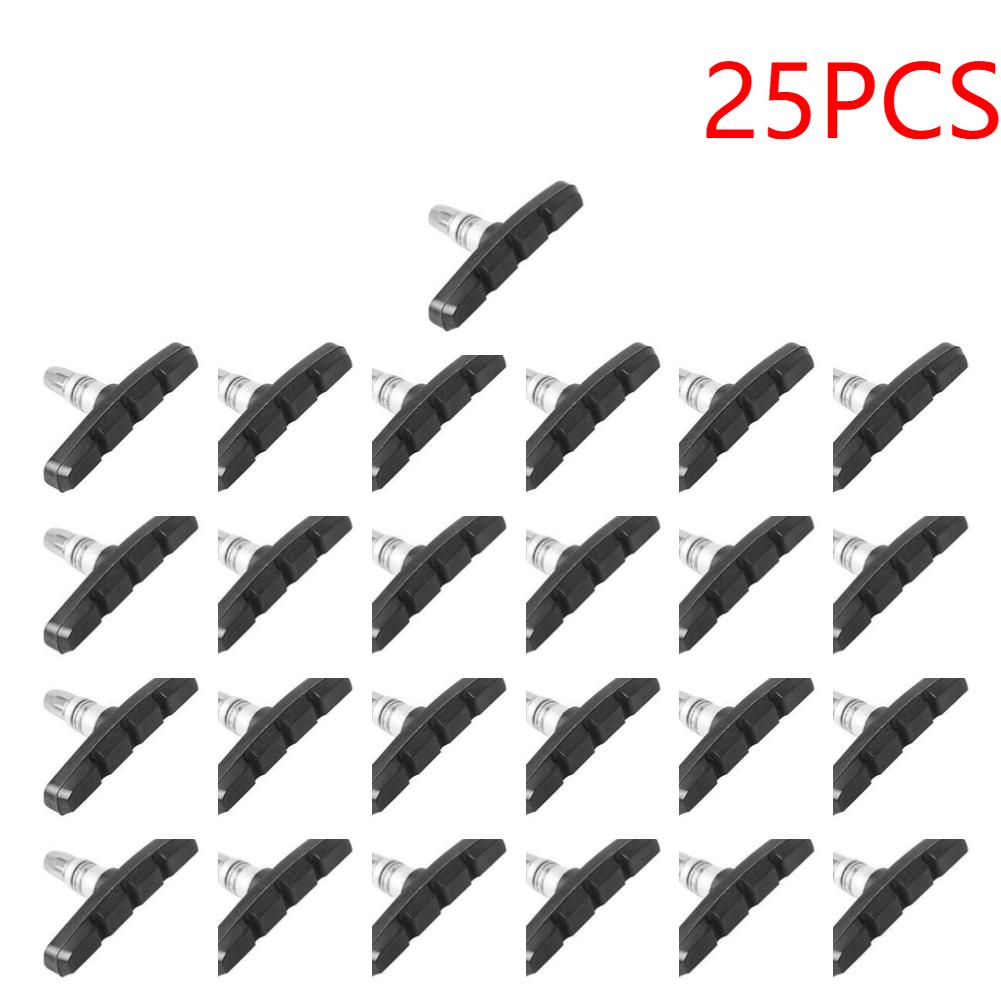1-30Pairs MTB Road Bicycle Silent Brake Pads Cycling V Brake Holder Pads Shoes Rubber Blocks Durable Cycling Accessories
