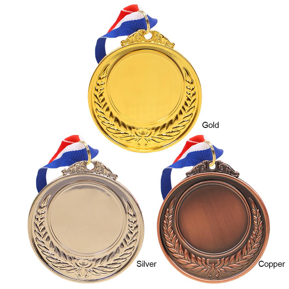 5.2cm Gold/Silver/Bronze Medal Award Medals with Neck Ribbon Sports Rewards Competition Awards for Competitions Party Race