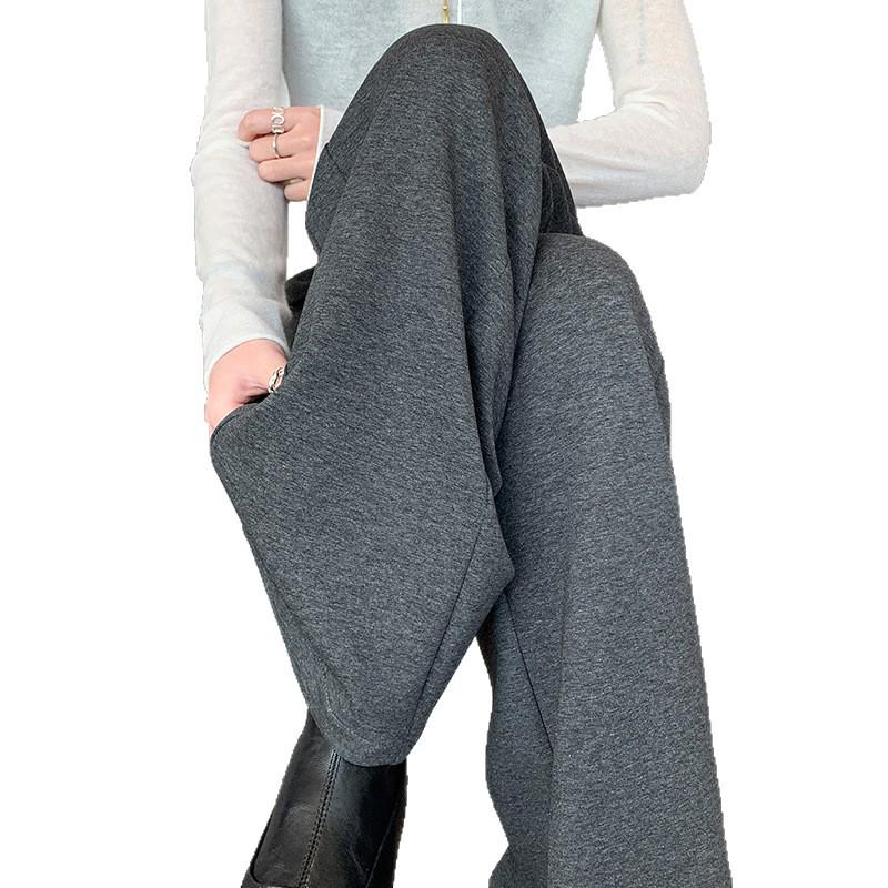 2026 Spring High Waist Slimming Modal Pants - Versatile Casual Black for Women