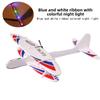 PP Electric Large Foam Biplane Glider with LED Light Flight Glider DIY Aircraft Model Toy