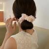 Sweet Mesh Lace Bow Hair Ring Women Ponytail Cute Scrunchie Fashion Hair Accessories