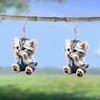 Women's Cute Kitten Acrylic Dangle Earrings - Lightweight, Fashionable Ear Studs, Perfect for Christmas Gifts