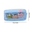 Transparent Window Pen Bag Large Capacity Zipper Stationery Storage Pouch Cute Makeup Bag  Students