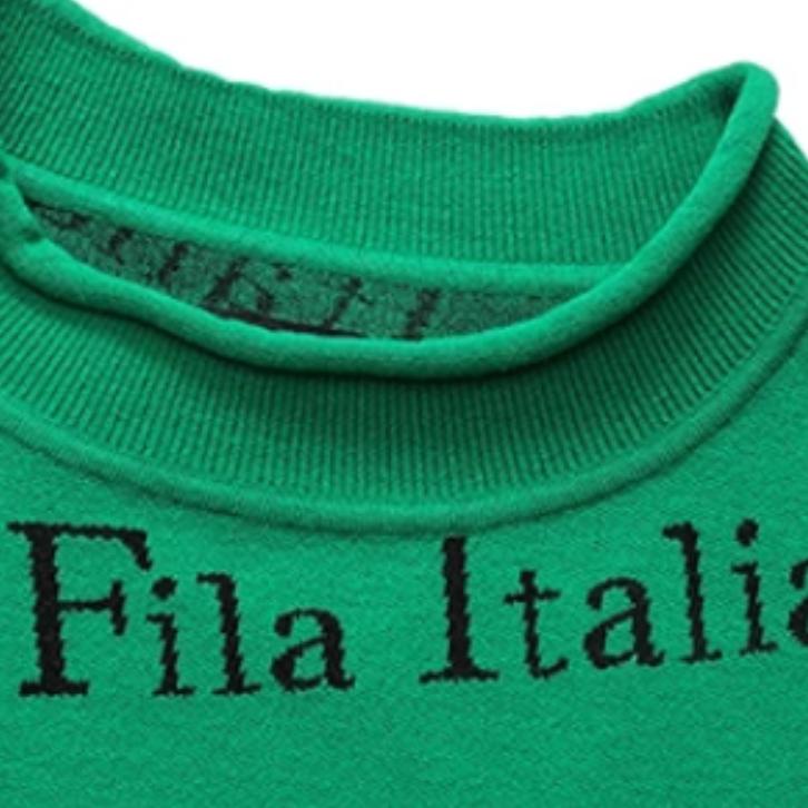 Fila Casual Warm Knitted Sweater Women Sweater Dark-Tea-Green F11W144407F-GN