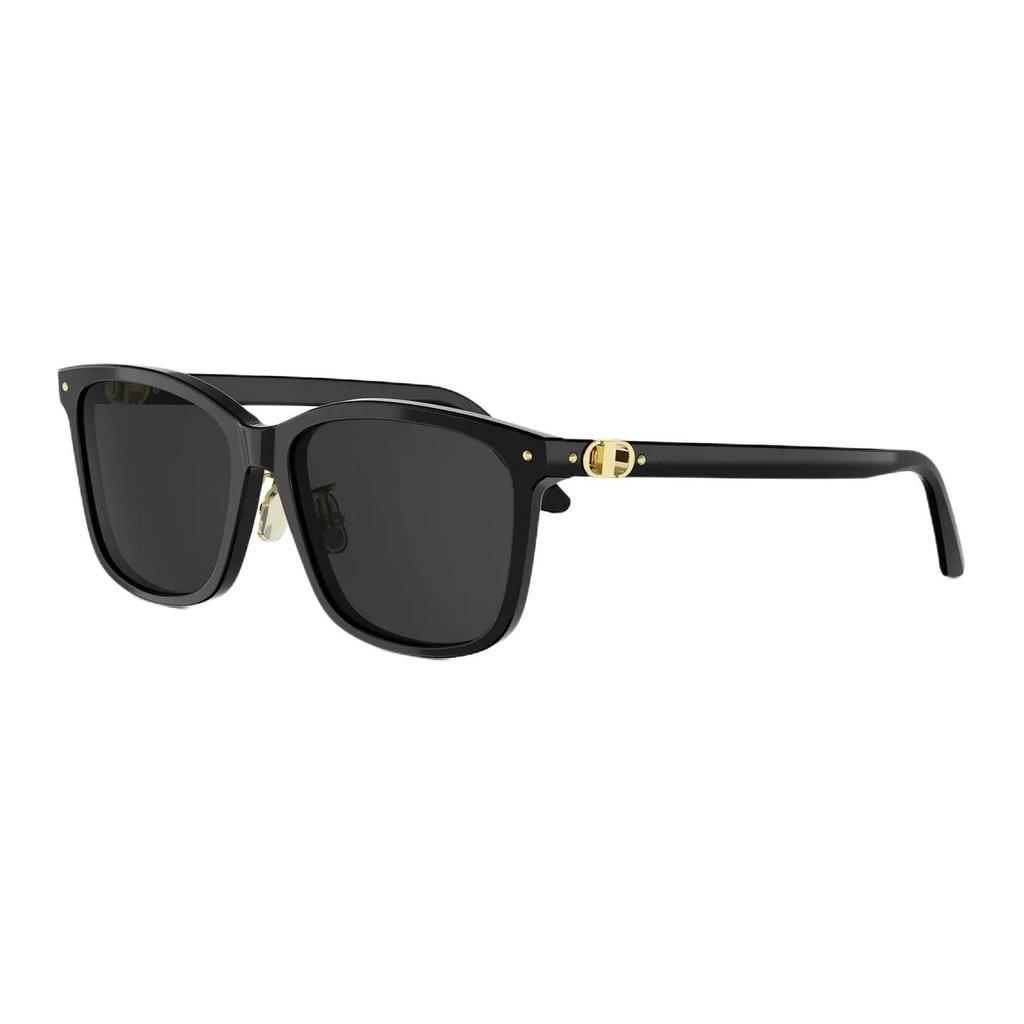 Dior Logo Frame Irregular Shape Sunglasses Unisex Sunglasses Black PETIT-CD-S2F-10A0