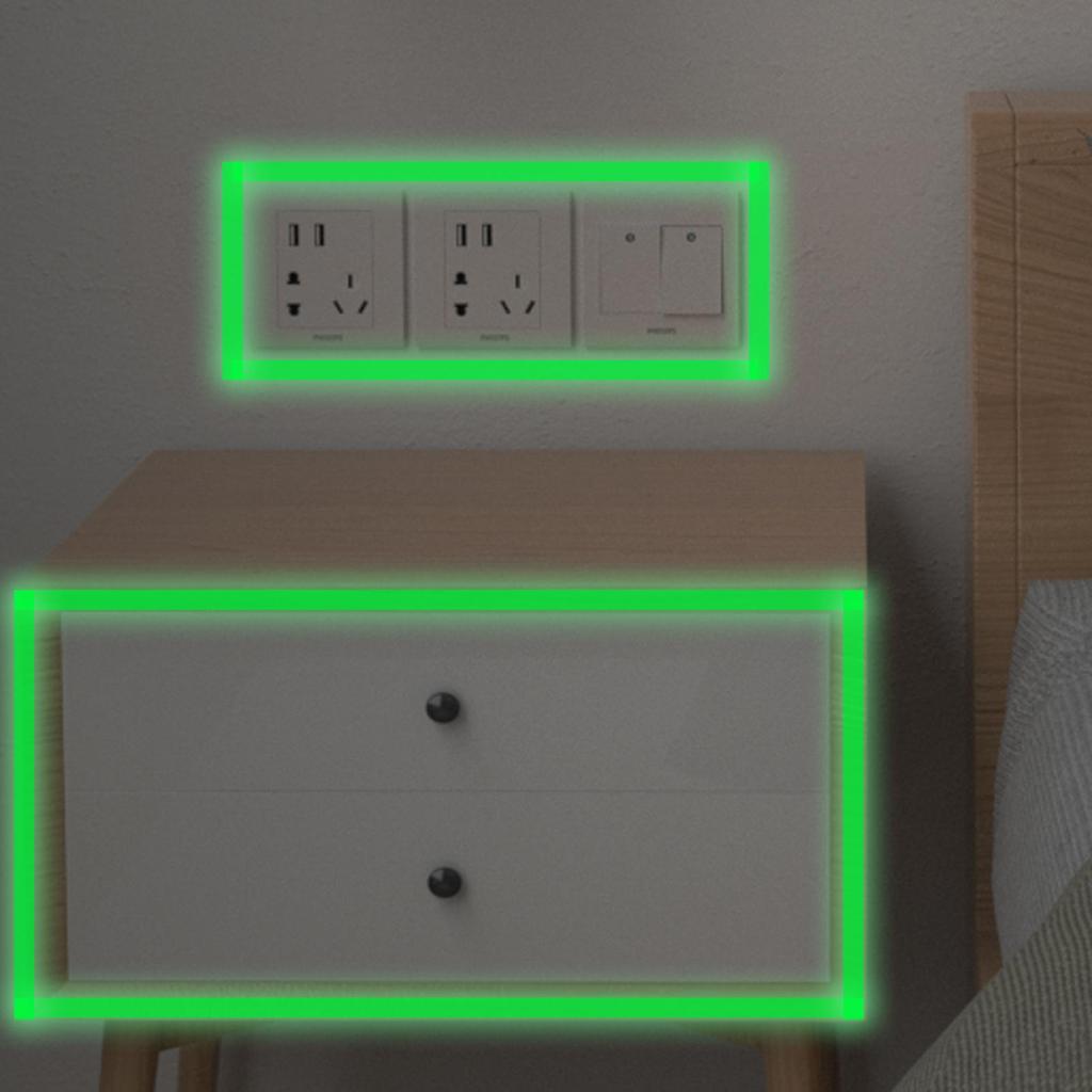 Green Fluorescent Tape Wall Halloween Decor Stickers Luminous Night Adhesive for Stage Floor Stair Safety Exit Sign