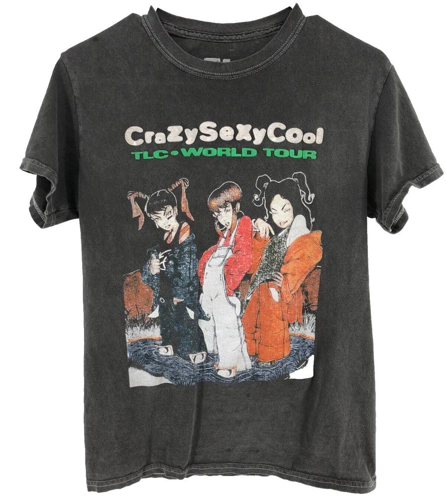 TLC Crazy Sexy Cool World Tour Black T Shirt Full Size S-5XL Unisex T-Shirt S