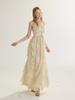 Sinseuden Of Ruffle Sleeveless Long Dress