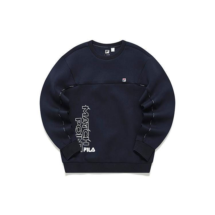 FILA Athletics Sweatshirts Men s RD Royal Blue Crew Neck Moderate Regular A11M213201F-NV M