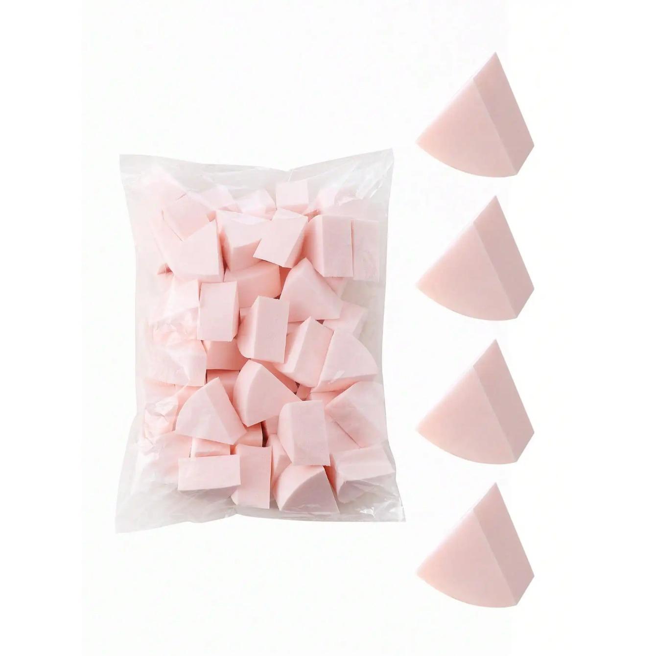 

50 шт. веерообразный спонж для макияжа, подходит для пудры, консилера, аппликатор для макияжа, косметические инструменты для пудры