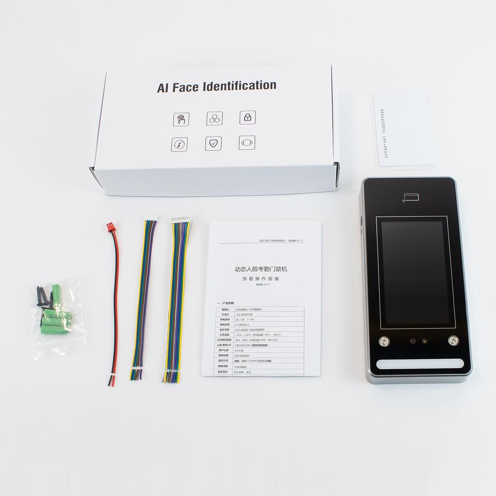 Biometrische Tijdklok Aanwezigheidsmachine voor Werknemers Biometrische In- en Uitklokondersteuning 500 stuks Wachtwoord 500 stuks ID