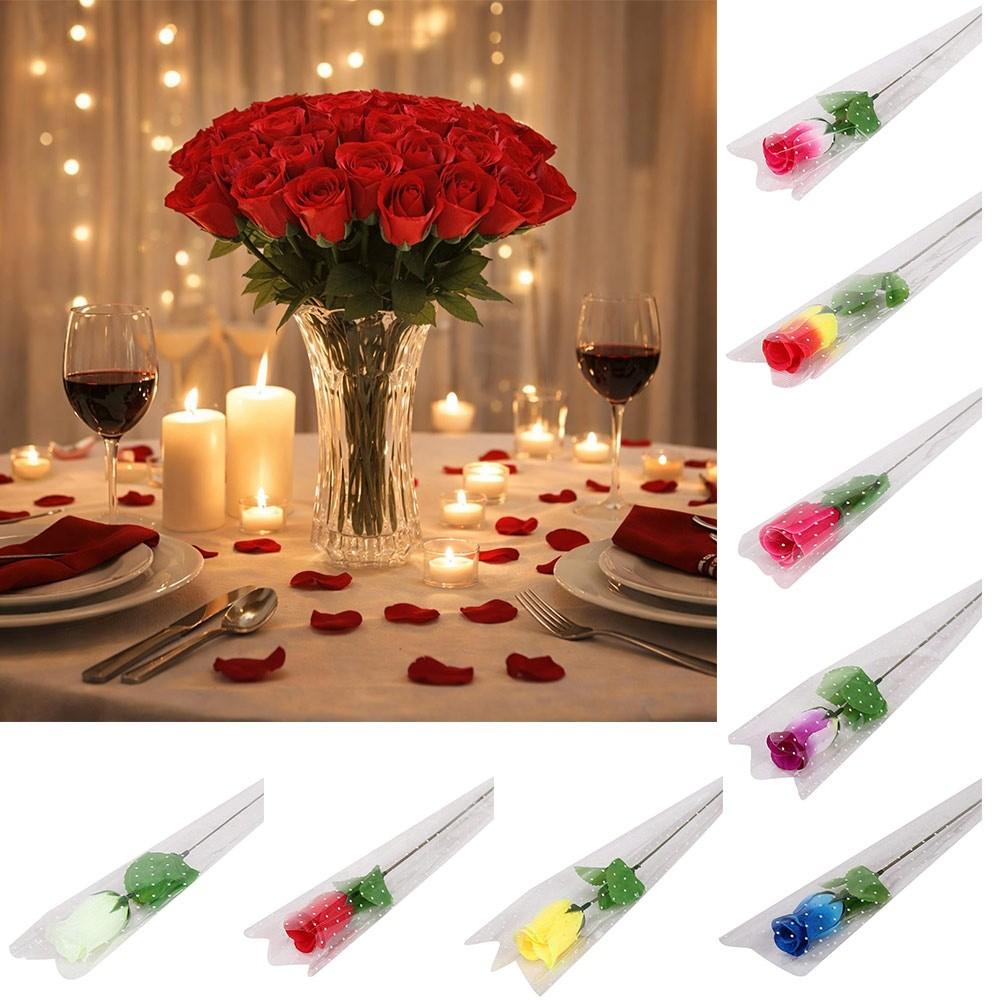 1pc Silk Rose Simulated Rose Bouquet Small Bundle DIY Floral Materials Artificial Flowers Realistic Soft Simulation Flowers