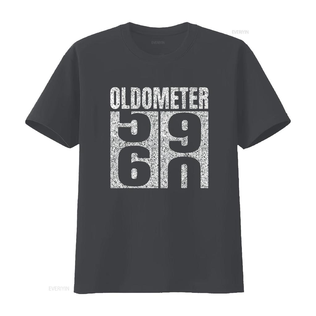 60th Birthday Oldometer 59 60 Vintage Funny s Mens T Shirt Black XL vintage Washed Slightly Versatile Top For Everyday Wear
