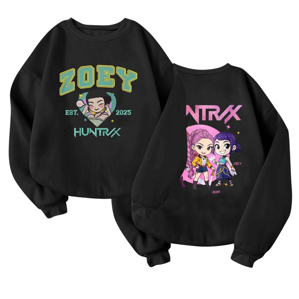 Children's Fashionable Lightweight Long-sleeved Round Neck Pullover With Pockets Printed Pullover