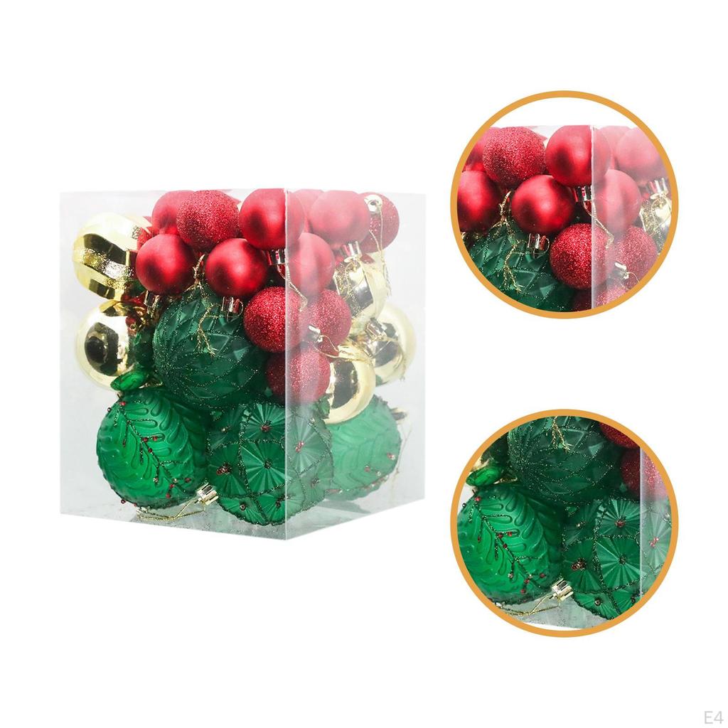36 Stück Weihnachtsbaumhänge Dekorationen Weihnachtsdeko Dekorative Kugeln Christbaumkugeln für Kranz