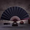 Ancient Style Hanfu Folding Bamboo Fan for Men, Chinese Style Folding Fan, Summer Blank Fan with Silk Cloth and Rice Paper Fan Surface