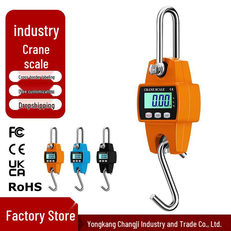 High Precision Electronic Crane Scale 300kg/500kg, Aluminum Alloy Hook Scale