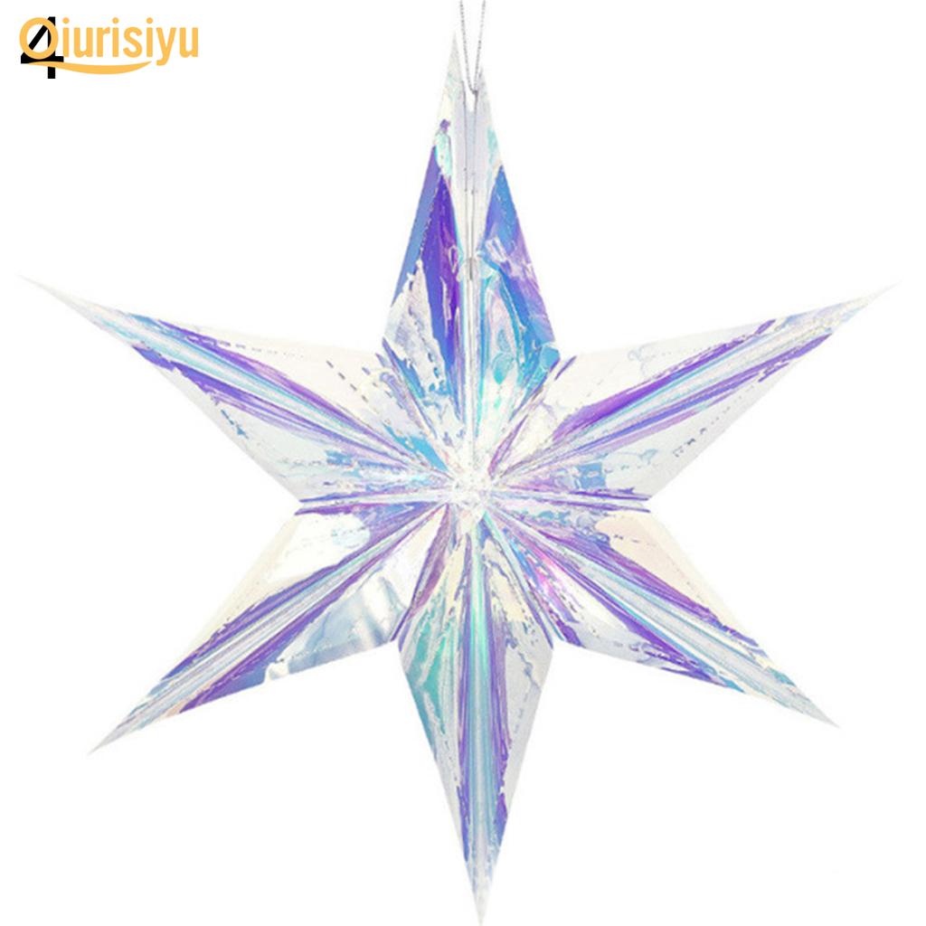 Neon 3D Snowflakes for Home Christmas Hanging Pendant