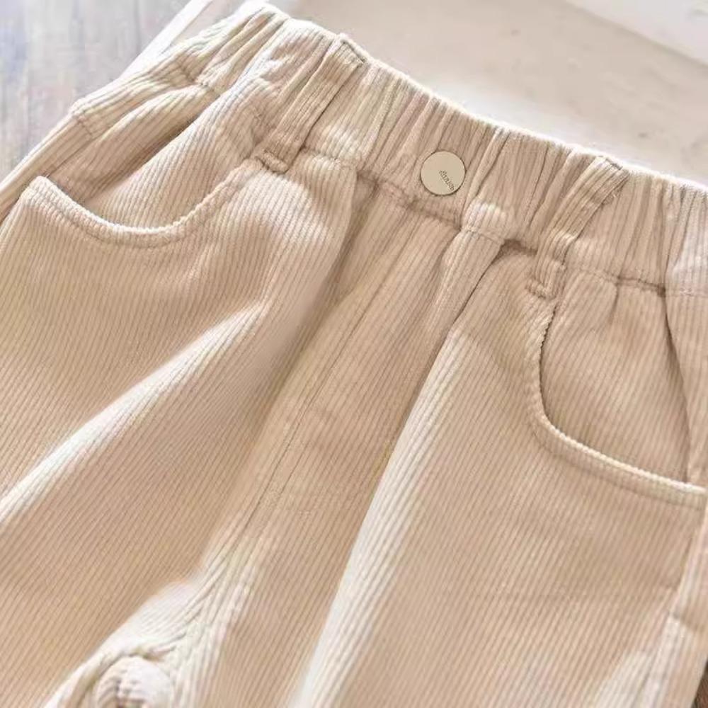 Girls Boys Pants Autumn and Winter Outer Wear Padded and Thickened Pants Children Long Pants Winter Long Pants