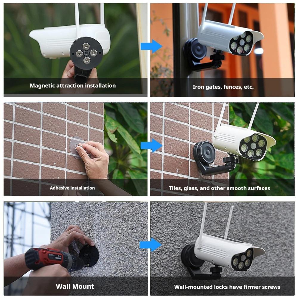 Solar magnetic monitoring light LED anti-theft wireless simulation human body induction camera wall lamp lighting street lamp
