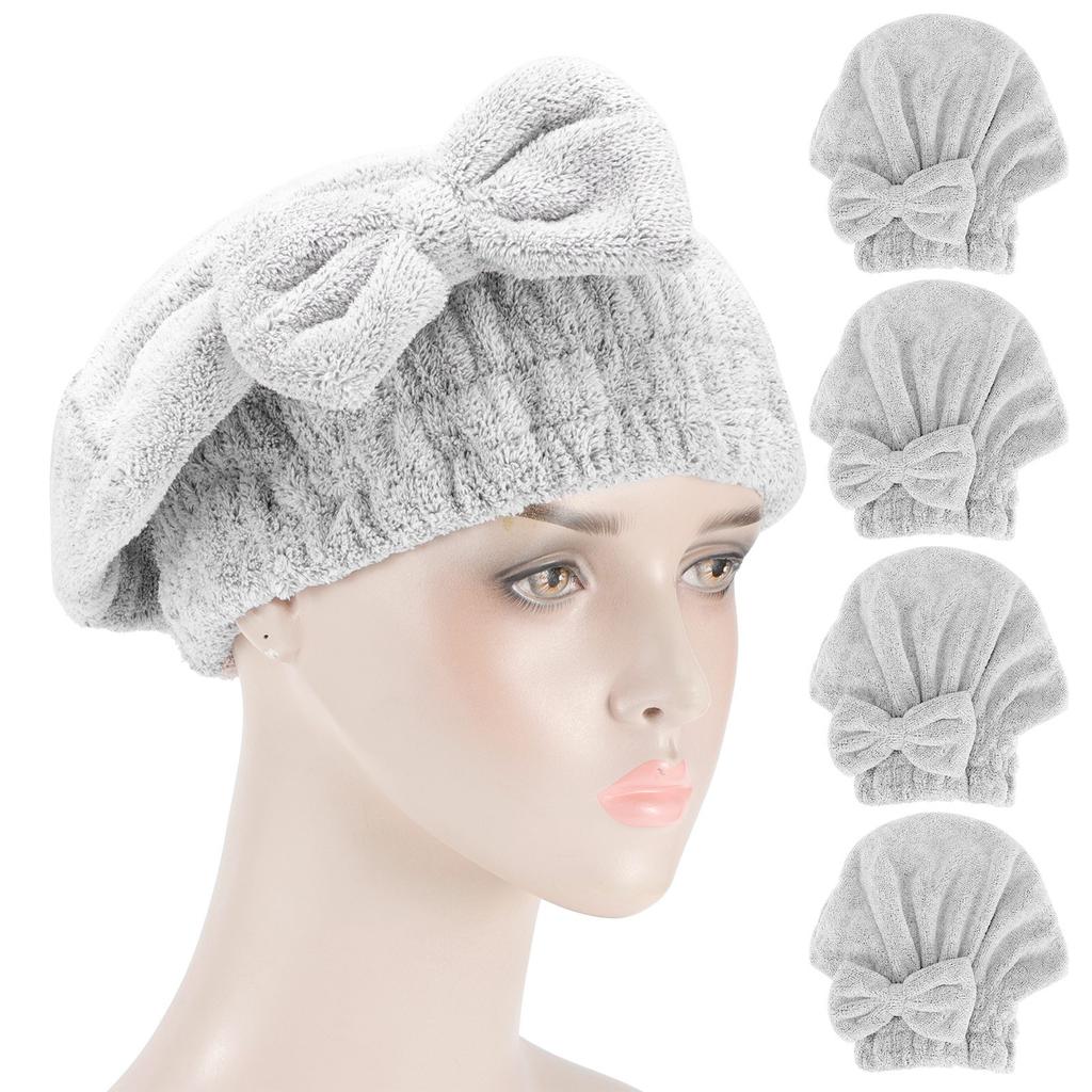5Pcs Hair Drying Cap Carbon Fiber Water Absorption Quickly Dry Hair Wrapped Towel Bathing