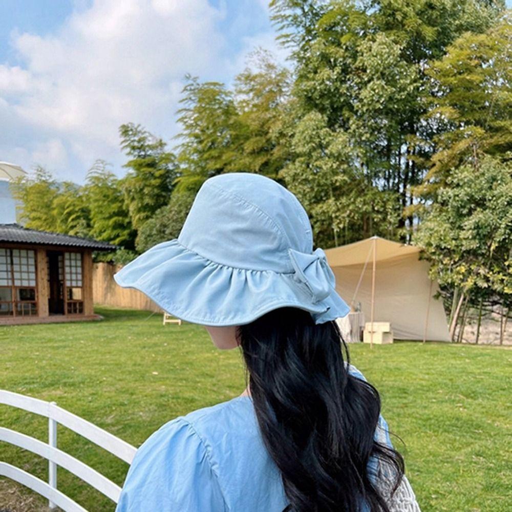 Sun Protection Visor Cap Ultraviolet-proof Women Bucket Hat Basin Hat Sun Hat Korean Style Cap