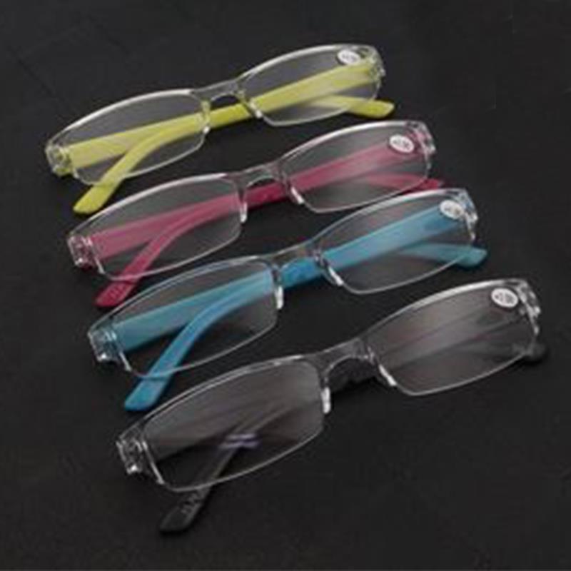 High Quantity With Leather Case Rectangle Clear Lense Diopter Reading