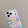 Spring Floral Grid Chain Case for iPhone 17, 16 Pro Max, 15 Pro