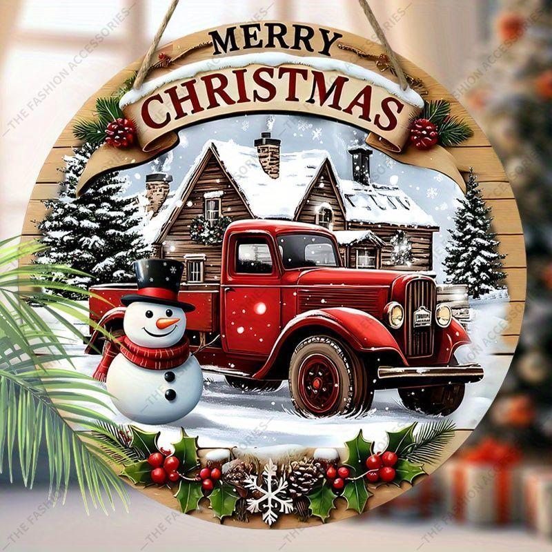 

Рождественская декоративная табличка, комнатные подвесные украшения, 2D плоские деревянные изделия с логотипом «Merry Christmas», рождественские подарки для друзей и семьи 20
