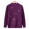 Grandma autumn women's top middle old man winter knitted sweater mother base clothes year 0 old lady sweater