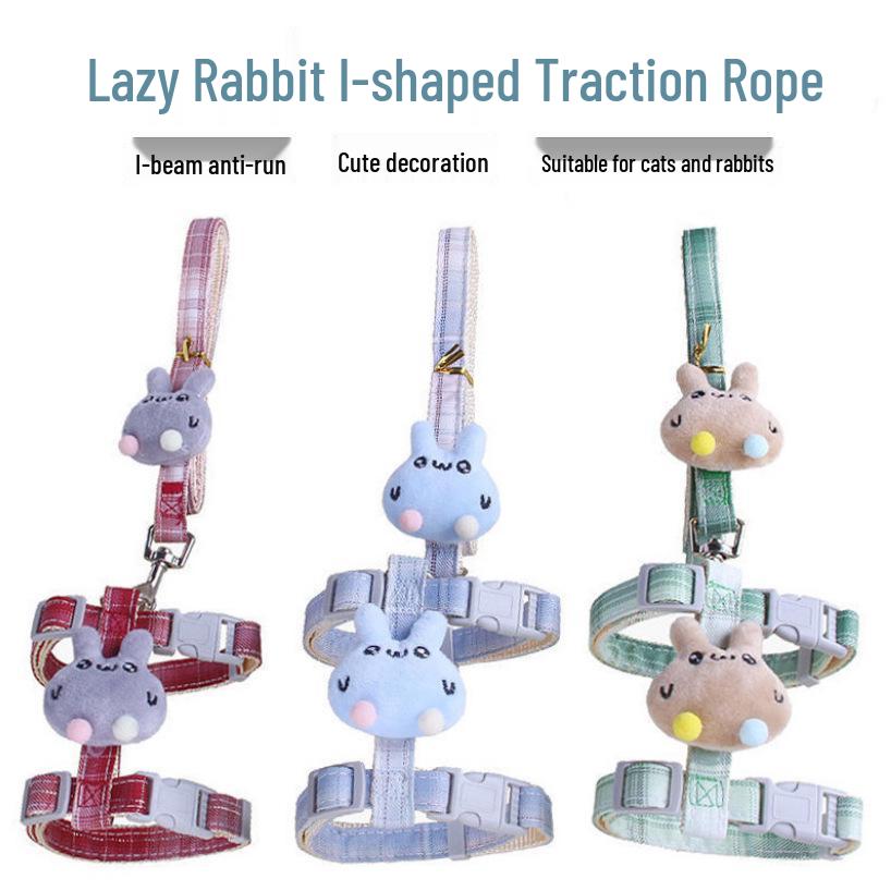 Nastavitelný I-postroj pro kočky a vodítko - Únikuvzdorný, Roztomilý, Sada pro venčení koťat a koček