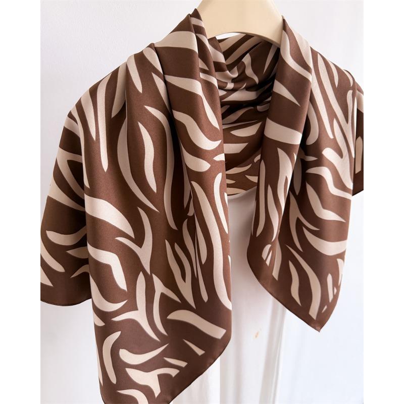Vintage Twill Printed Square Scarf For Women Fashion